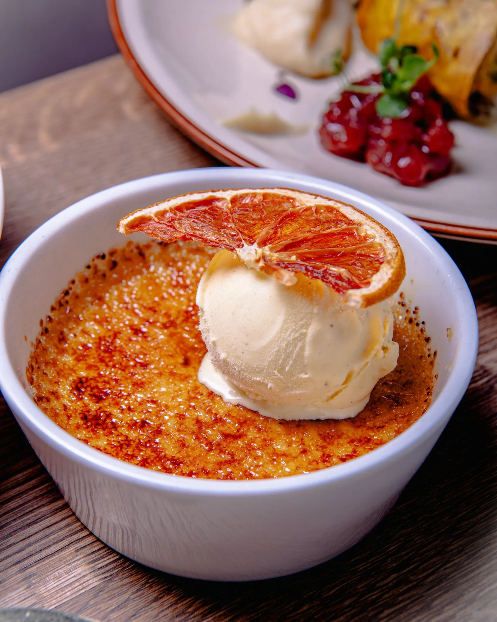 Crème brûlée im Restaurant Alt-Heringsdorf