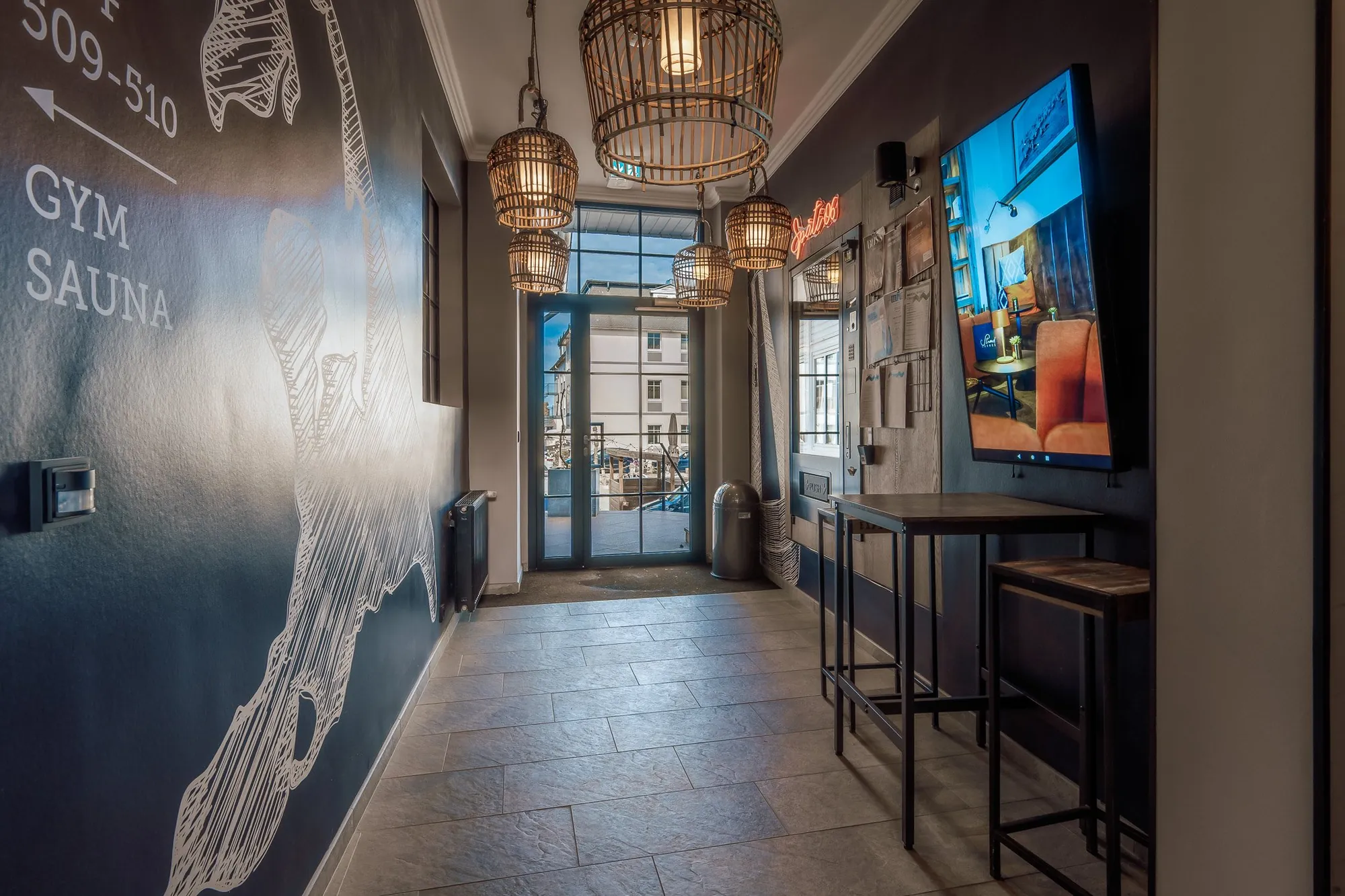 Lobby des Hotels BOJE 06 in Heringsdorf
