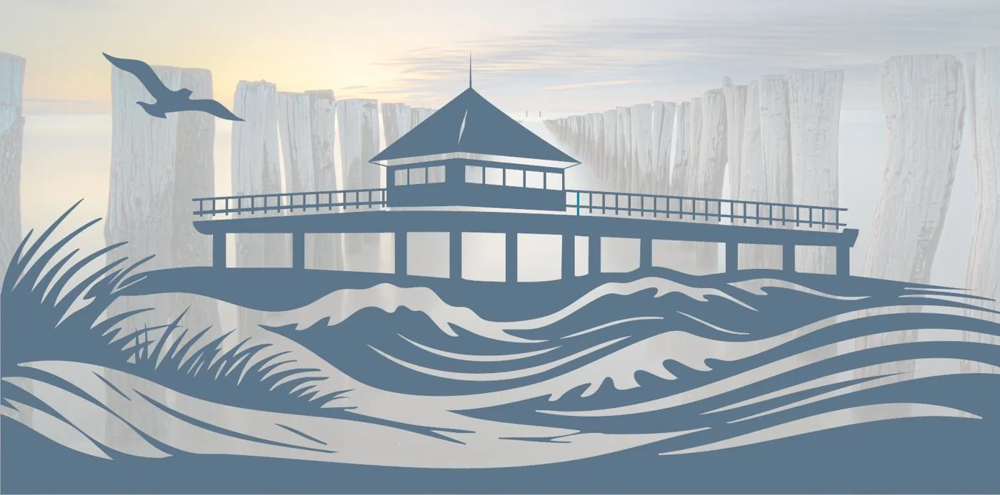 Strandverliebt Seebrücken-Grafik